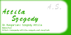 attila szegedy business card